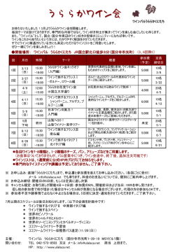 うららかワイン会 - うららか くにたち