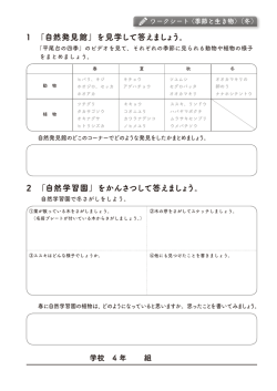 「自然発見館」を見学して答えましょう。