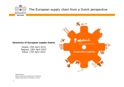 The European supply chain from a Dutch