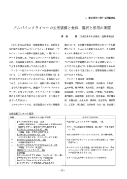 アルパインクライマーの生活装備と食料