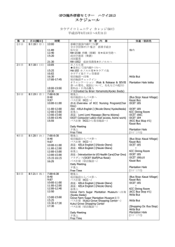 研修スケジュール - 沖縄県立看護大学