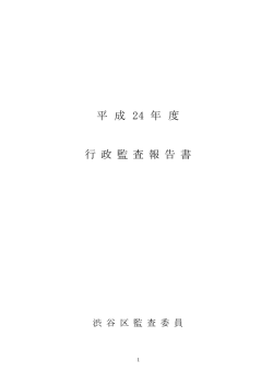 平成24年度行政監査報告書（PDF 177KB）