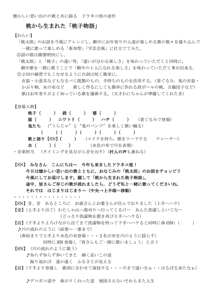 桃から生まれた 桃子物語