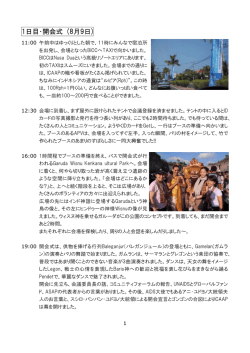 1日目・開会式 (8月9日) - 特定非営利法人 HIVと人権・情報センター