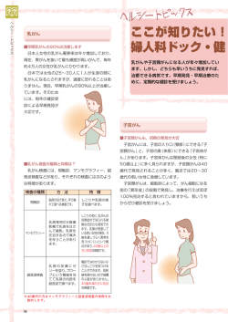 ここが知りたい！ 婦人科ドック・健 診
