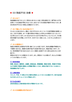 ED（勃起不全）治療