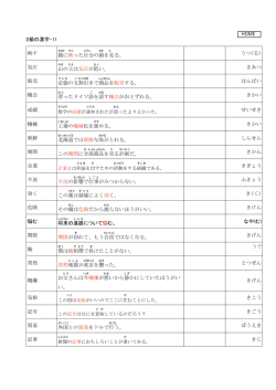 2級の漢字-11 映す 鏡 に映 った自分 の顔 を見 る。 うつ(る) 気圧 山 の