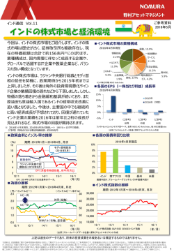 インド通信Vol.11 インドの株式市場と経済環境