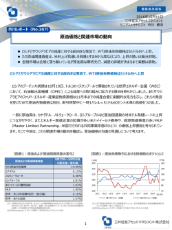 【No.307】原油価格と関連市場の動向