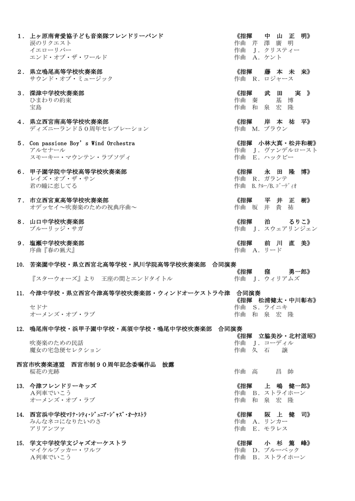 こちら 西宮市吹奏楽連盟