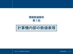 計算機内部の数値表現