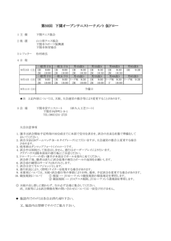 第50回 下関オープンテニストーナメント 仮ドロー