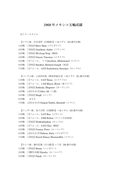 1968 年メキシコ五輪成績