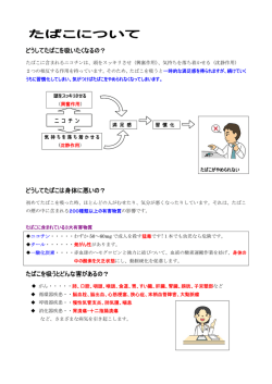 禁煙治療外来のご案内に関する資料の配信