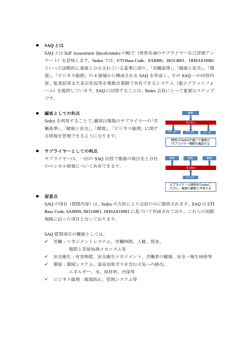 SAQ とは SAQ とは Self Assessment Questionnaire の略で（世界共通