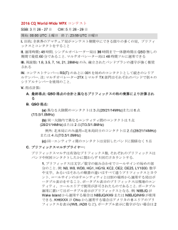 2016 CQ World-Wide WPX コンテスト