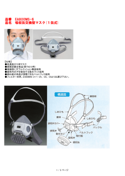 品番 EA800MS-6 品名 吸収缶交換型マスク(1缶式)