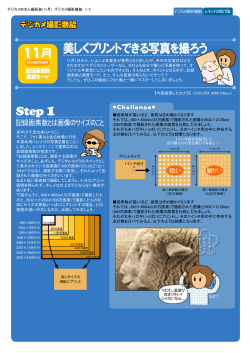 美しくプリントできる写真を撮ろう Step 1