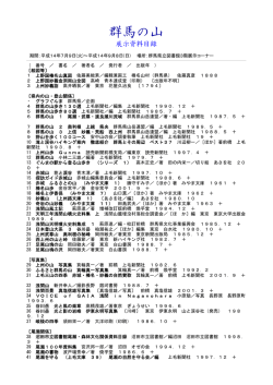 群馬の山 - 群馬県立図書館