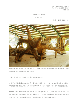 芸術家とは誰か？ ～ オセアニア ～ 写真・文章 渡辺 文 作品をあやつる