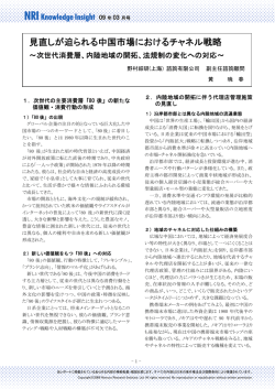 見直しが迫られる中国市場におけるチャネル戦略