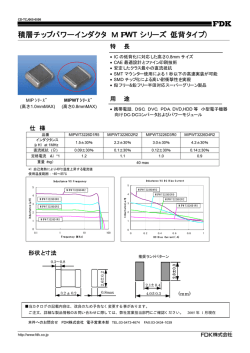 積層チップパワーインダクタ MIP WT シリーズ（低背タイプ）