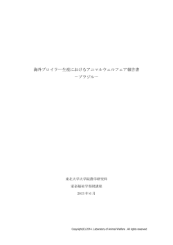 海外ブロイラー生産におけるアニマルウェルフェア報告書 －ブラジル－