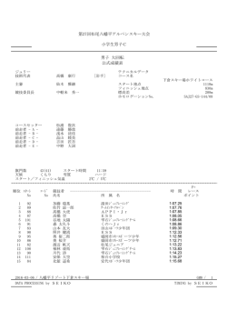 第27回松尾八幡平アルペンスキー大会 小学生男子C 男子 大回転 公式