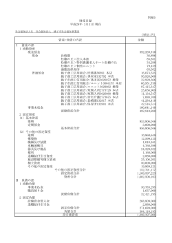 財産目録 - 社会福祉法人 銚子市社会福祉事業団