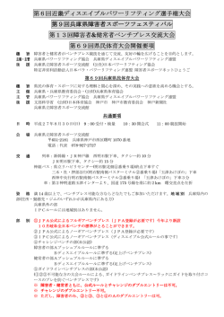 要項 - 兵庫県パワーリフティング協会 HPA