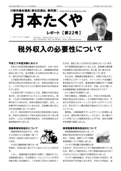 税外収入の必要性について