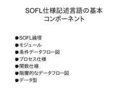 SOFL仕様記述言語の基本 コンポーネント