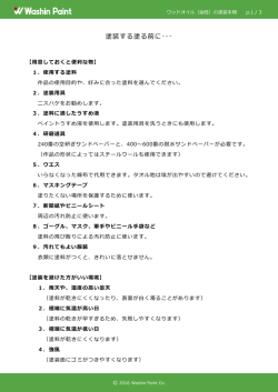 塗装する塗る前に・・・