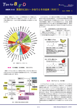 清酒のにおい・かおりとその由来（その1）