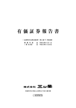 2001年3月期 有価証券報告書