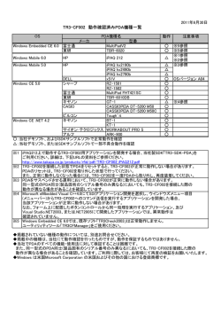 TR3-CF002 動作確認済みPDA機種一覧