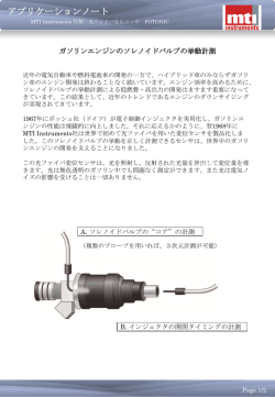 インジェクタ／ソレノイドバルブの挙動計測