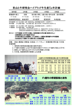 里山と牛研究会ハイブリッド牛生産5ヵ年計画