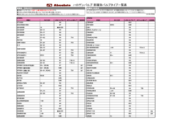 LOWバルブ/ポジション球車種別適合一覧