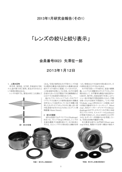 「レンズの絞りと絞り表示」