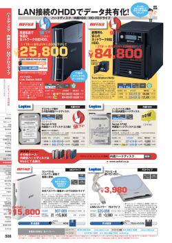 LAN接続のHDDでデータ共有化！