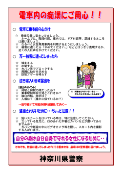 電車内の痴漢にご用心！！ （139KB）
