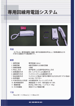 専用回線用電話システム