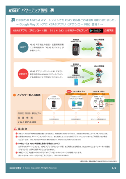 【第13弾】GooglePlay ストアに KSAS アプリ（ダウンロード版）