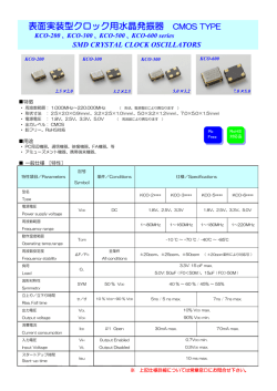 表面実装型クロック用水晶発振器 CMOS TYPE