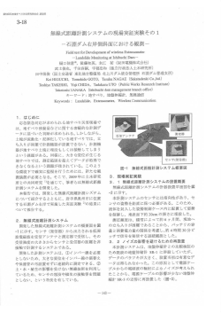 無線式距離計測システムの現場実証実験その1