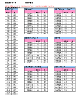 雑誌発行日一覧(PDF形式)