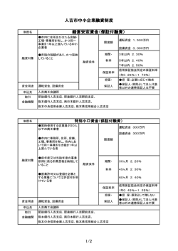 人吉市中小企業融資制度（PDF 125KB）