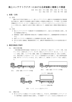 海上コンテナトラクターにおける全身振動と健康との関連