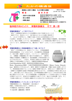 たかの橋通信 脳神経外科トピックス 脊髄刺激療法